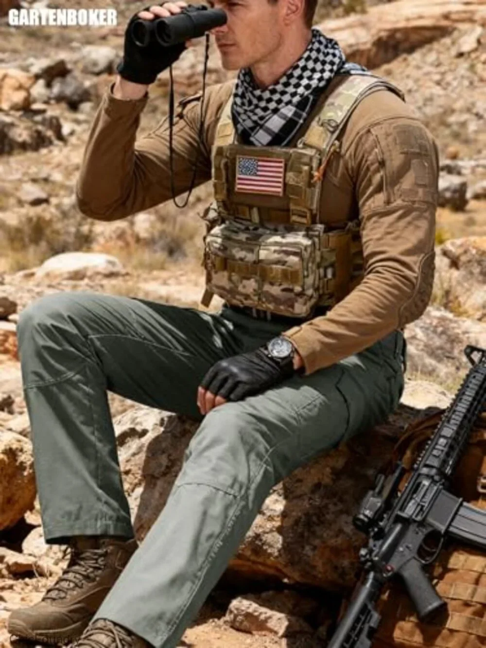 Men's Tactical Pants Lightweight Water Resistant Cargo Pants Flex Ripstop EDC